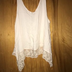 Light pink lace tank top
